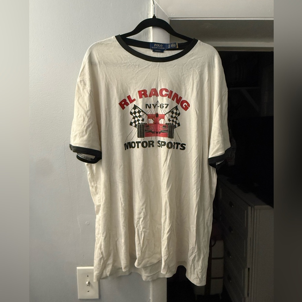Ralph Lauren White Racing Tee